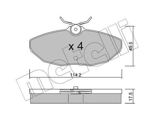 Brake Pad Set, disc brake 22-1190-0