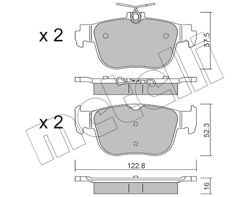 Brake Pad Set, disc brake 22-1281-0