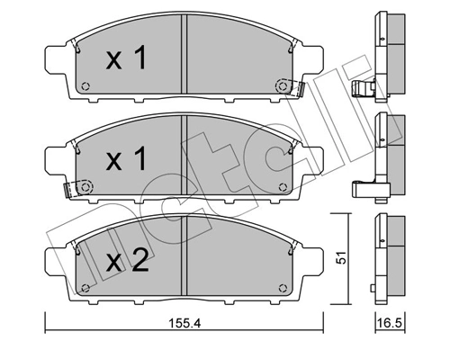 Brake Pad Set, disc brake 22-0791-0