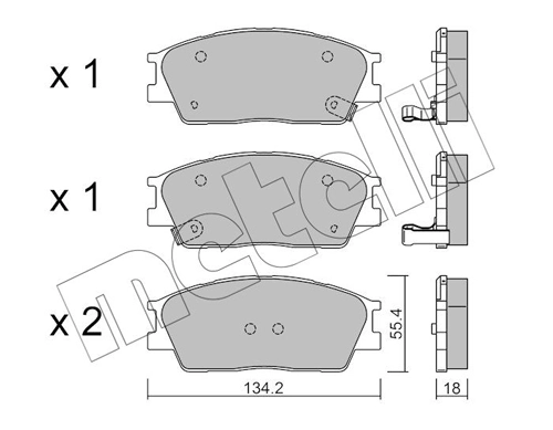 Brake Pad Set, disc brake 22-1374-0
