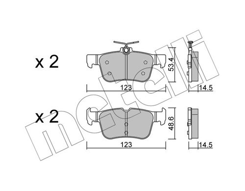Brake Pad Set, disc brake 22-1040-2