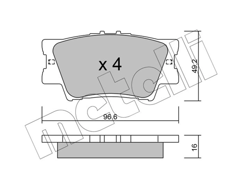 Brake Pad Set, disc brake 22-0749-0