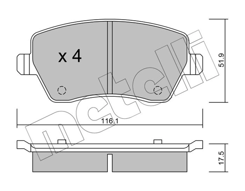 Brake Pad Set, disc brake 22-0485-0