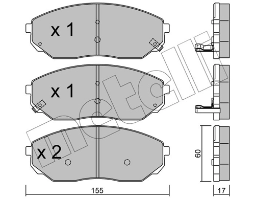 Brake Pad Set, disc brake 22-0515-0