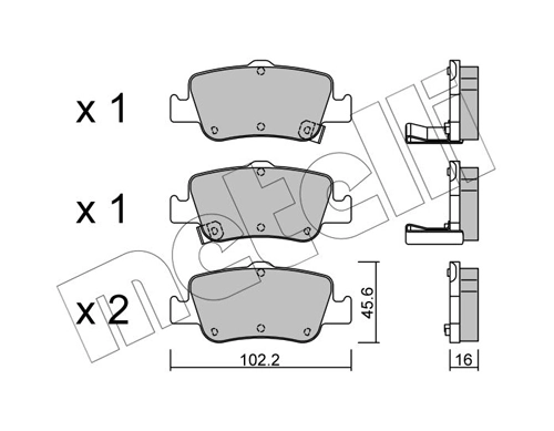 Brake Pad Set, disc brake 22-0796-0