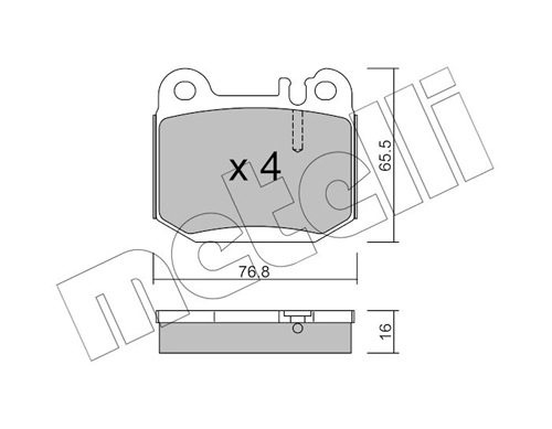 Brake Pad Set, disc brake 22-0564-0