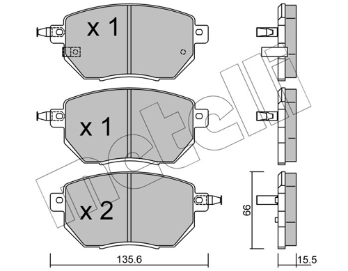 Brake Pad Set, disc brake 22-0741-0