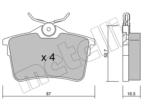 Brake Pad Set, disc brake 22-0816-0