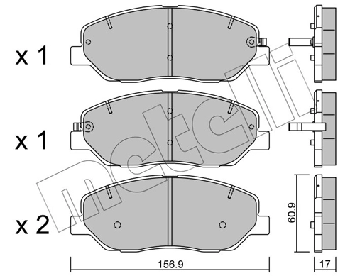 Brake Pad Set, disc brake 22-0787-0