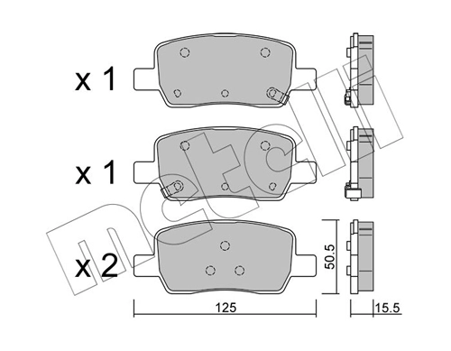 Brake Pad Set, disc brake 22-1304-0