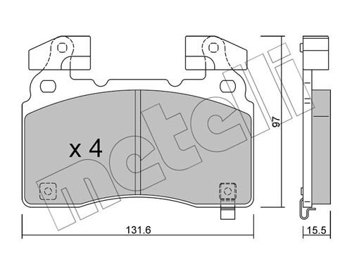 Brake Pad Set, disc brake 22-1179-0