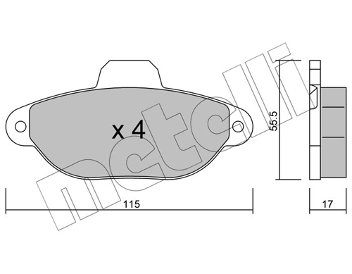 Brake Pad Set, disc brake 22-0159-1