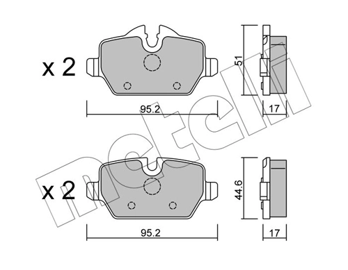 Brake Pad Set, disc brake 22-0641-0