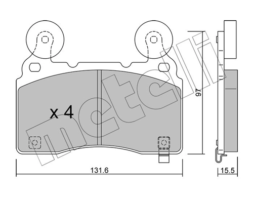 Brake Pad Set, disc brake 22-1179-1