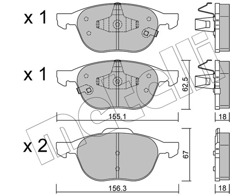 Brake Pad Set, disc brake 22-0534-2