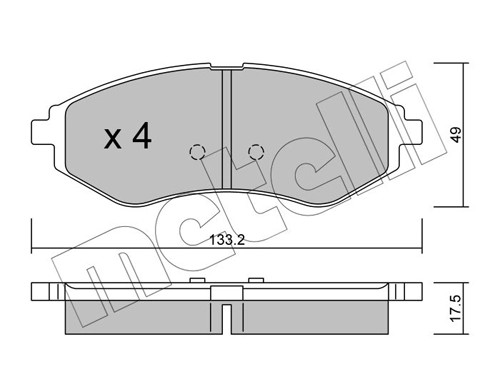 Brake Pad Set, disc brake 22-0508-0
