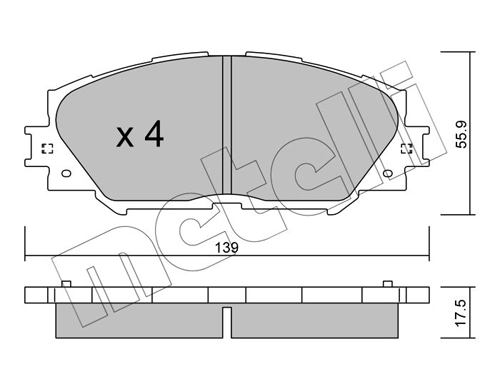 Brake Pad Set, disc brake 22-0747-0