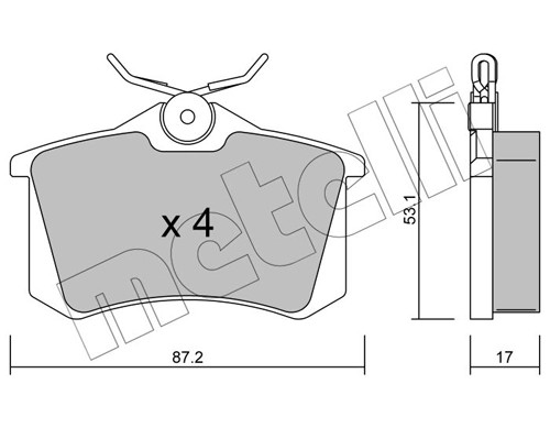 Brake Pad Set, disc brake 22-0100-1