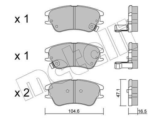Brake Pad Set, disc brake 22-0502-0