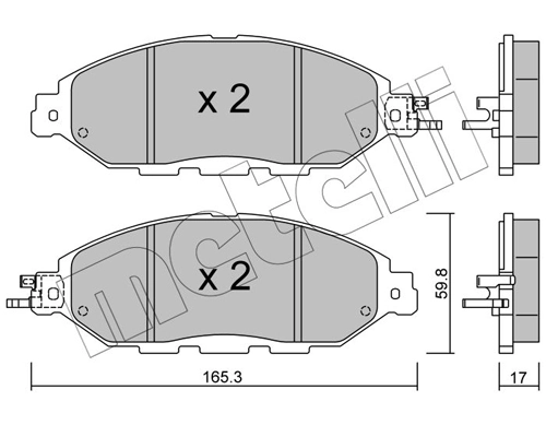 Brake Pad Set, disc brake 22-1045-0