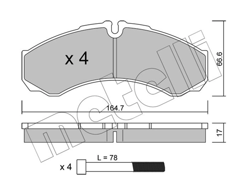 Brake Pad Set, disc brake 22-0212-3