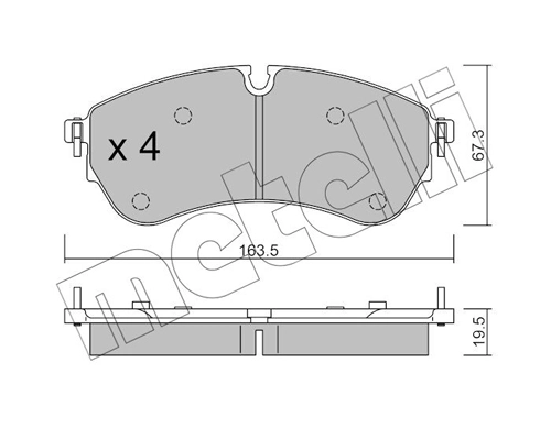 Brake Pad Set, disc brake 22-1173-1