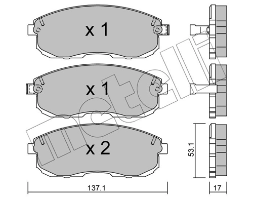 Brake Pad Set, disc brake 22-0404-0