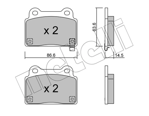 Brake Pad Set, disc brake 22-0826-0