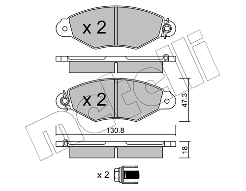Brake Pad Set, disc brake 22-0253-0