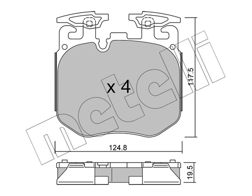 Brake Pad Set, disc brake 22-1147-0