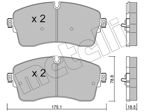 Brake Pad Set, disc brake 22-1250-1