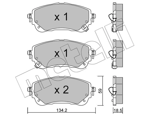 Brake Pad Set, disc brake 22-1234-0