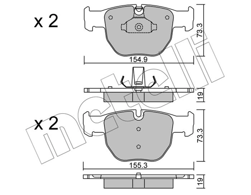 Brake Pad Set, disc brake 22-0598-0