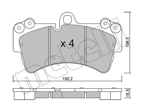 Brake Pad Set, disc brake 22-0654-0