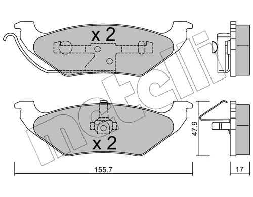 Brake Pad Set, disc brake 22-0624-0