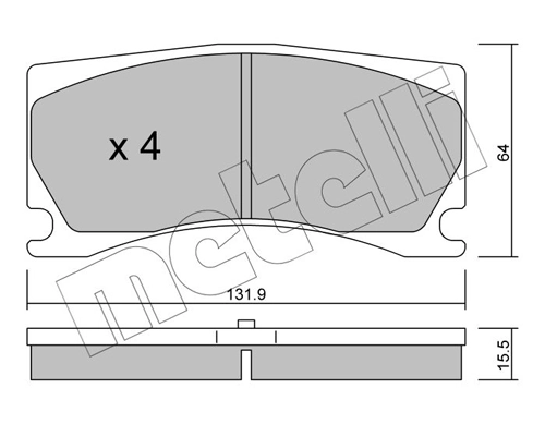 Brake Pad Set, disc brake 22-1106-0