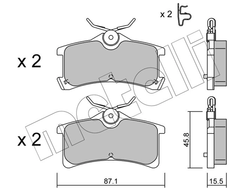 Brake Pad Set, disc brake 22-0449-0
