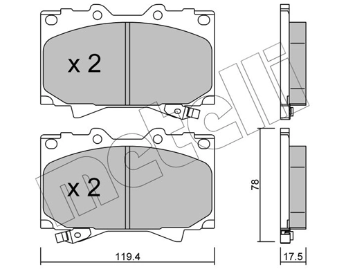 Brake Pad Set, disc brake 22-0452-0