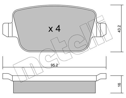 Brake Pad Set, disc brake 22-0780-0