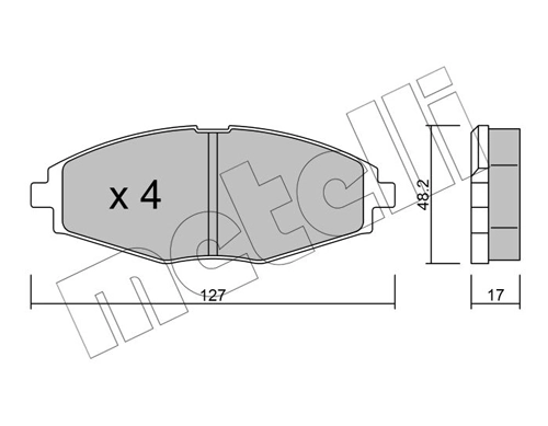 Brake Pad Set, disc brake 22-0293-0