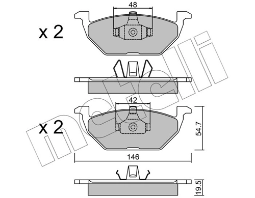 Brake Pad Set, disc brake 22-0211-1