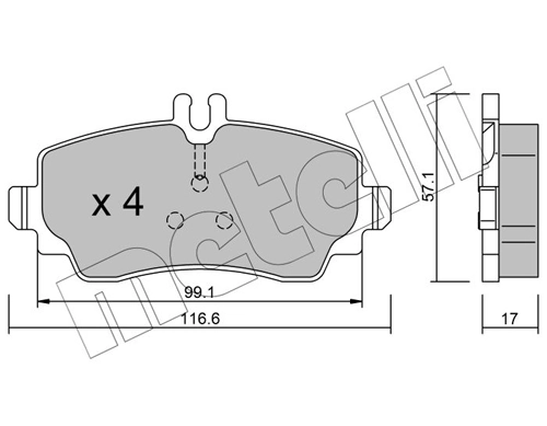 Brake Pad Set, disc brake 22-0310-0