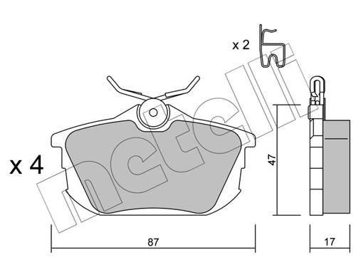 Brake Pad Set, disc brake 22-0347-0