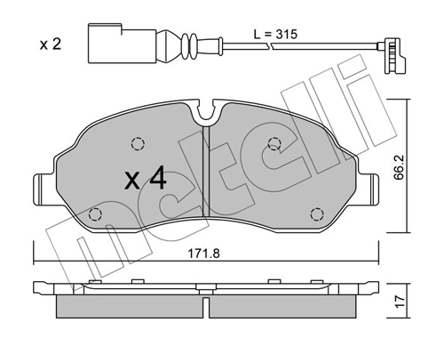 Brake Pad Set, disc brake 22-1032-0