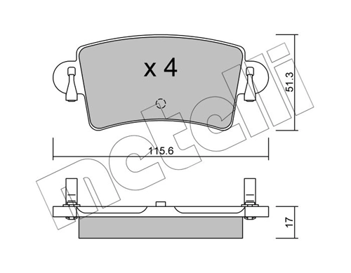 Brake Pad Set, disc brake 22-0546-0
