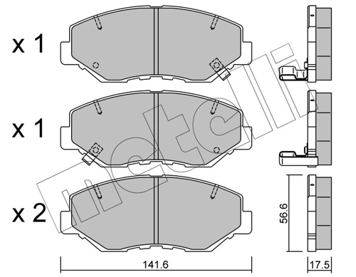 Brake Pad Set, disc brake 22-0606-0