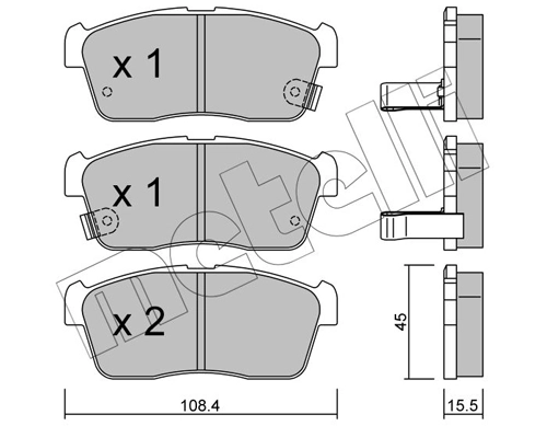 Brake Pad Set, disc brake 22-0415-0