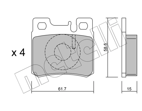 Brake Pad Set, disc brake 22-0203-0