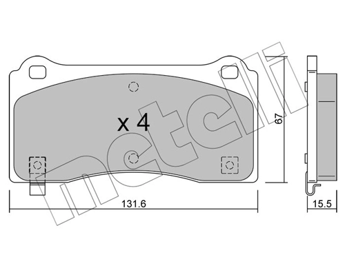 Brake Pad Set, disc brake 22-1277-0