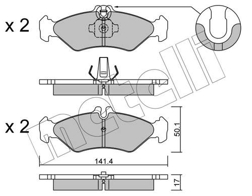 Brake Pad Set, disc brake 22-0571-0